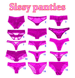 Sissy panty time! What’s your pick! #11! Gotta love a slinky thong!