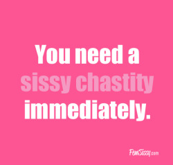 Get that sissy clit in a chastity device now!