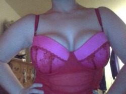 Wife showing off her round tits to guys online