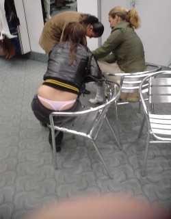 Pink panty whale tail