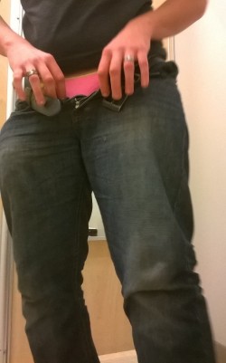 Exposing my panties in a dressing room at Macy’s..