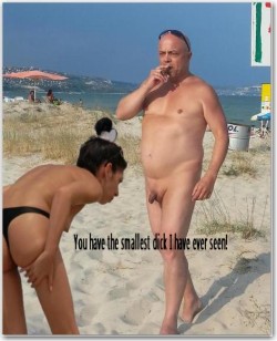 Smallest dick on the beach!