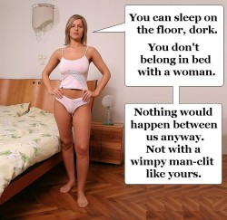 Wimpy Man-Clit Can Sleep on the Floor