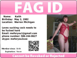 Sissy Keith’s Fag ID Card