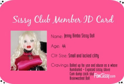 Our Newest Fem Sissy Club Member!