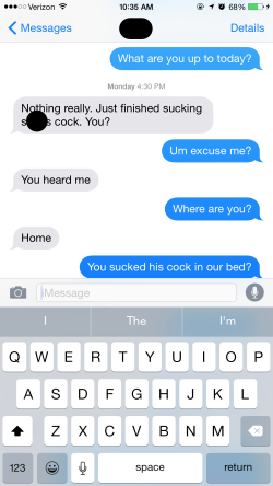 Girlfriend Texts Boyfriend About Sucking Cock