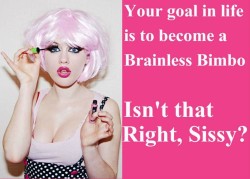 My Goal in Life is to Become a Brainless Bimbo