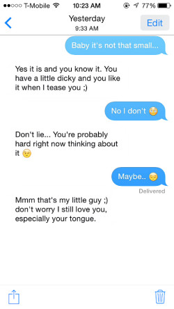 Girlfriend Texting About Her Man’s Little Dick