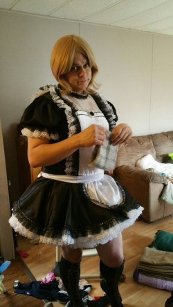 Pretty Sissy Maid is Back at it Again!