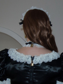 Sissy Locked Into Her Maid Uniform