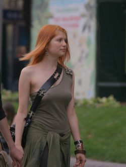 Redhead Walking Around with Nippons