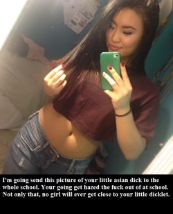 Showing Everyone Your Little Asian Dick