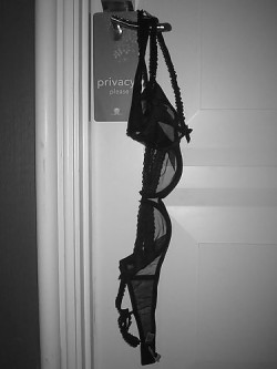 Bra Hanging from the Door Knob