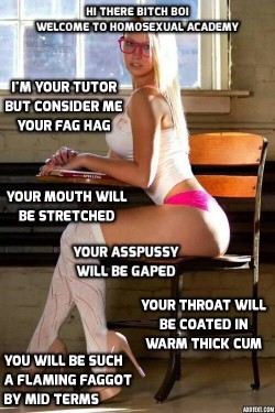 Welcome to the Sissy Homosexual Training Academy