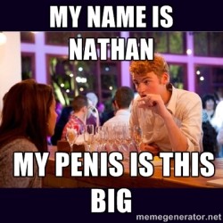 Nathan’s penis is this big