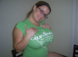 Damn she has huge tits!