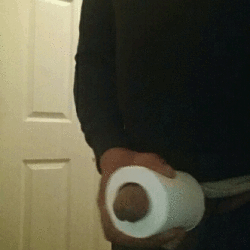 Tiny Black Dick Tries the Toilet Paper Roll Test