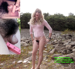 Hairy pussy Femboy shows her sexy 2 inch vienna sausage dick! Mistress says it is so tiny and cu ...