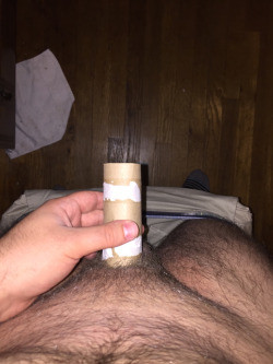 Guy with Short Thin Penis Attempts the TP Roll Test