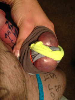 Male Slave’s Busted Up Balls