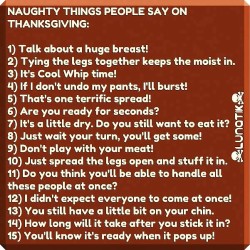 Naughty Things People Say on Thanksgiving