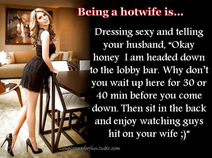 Being a Hot Wife Teasing Hubby at the Hotel
