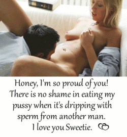 Wife’s Proud of Creampie Eating Cuckold Husband