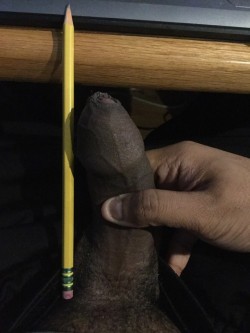 Pencil Double the Size of Tiny Black Cock