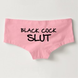 Black Cock Slut Booty Shorts for Sissies
