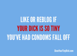 Problem with condoms falling off tiny dick