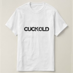 Cuckold Tee Shirt in Black on White