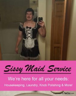 Sissy Maid Service Caption for All Your Household Needs
