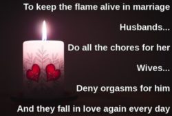 Deny your husband’s orgasms to keep the flame alive