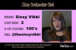 Sissy Vikki’s Cock Sucker Club ID Card