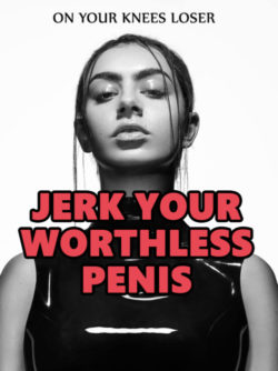 Jerk your worthless penis loser
