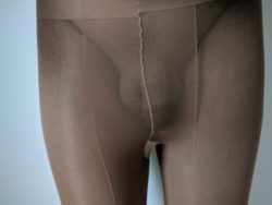 Fully Shaved Clit Penis Under Pantyhose