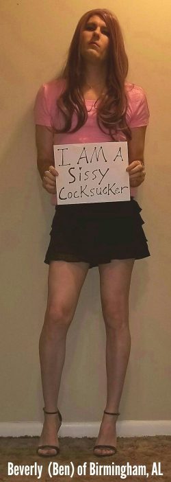 Sissy Beverly is a cocksucker and loves being exposed