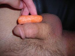 Grown man with a baby-dick attempts the Baby Carrot Challenge