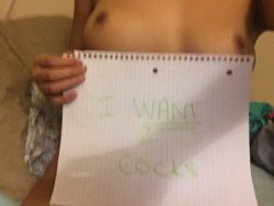Hot wifey wants 2 cocks!
