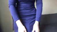 Mistress slowly reveals big strapon hidden under her dress
