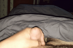Making my little cock erupt for my wife to laugh at