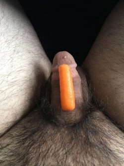 When a baby carrot is almost bigger than my hard clitty