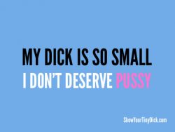 A dick this damn small does not deserve pussy.