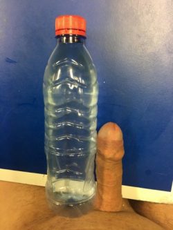 Various shots of my cock for rating plus the water bottle challenge.