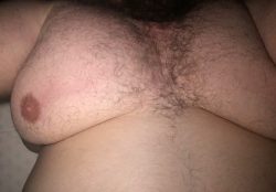 A small dick with male boobs