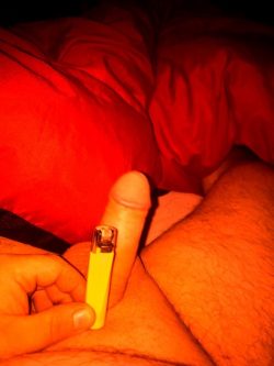My baby dick trying the sytd lighter challenge