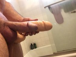 My wife uses my dick to warm up