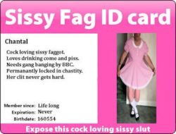 Sissy Chantal: Sissy Fag ID Card