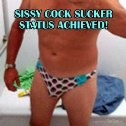 Sissy Achieves Cock Sucker Status