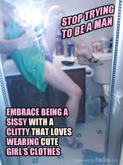 Secretly wearing female friend’s clothes